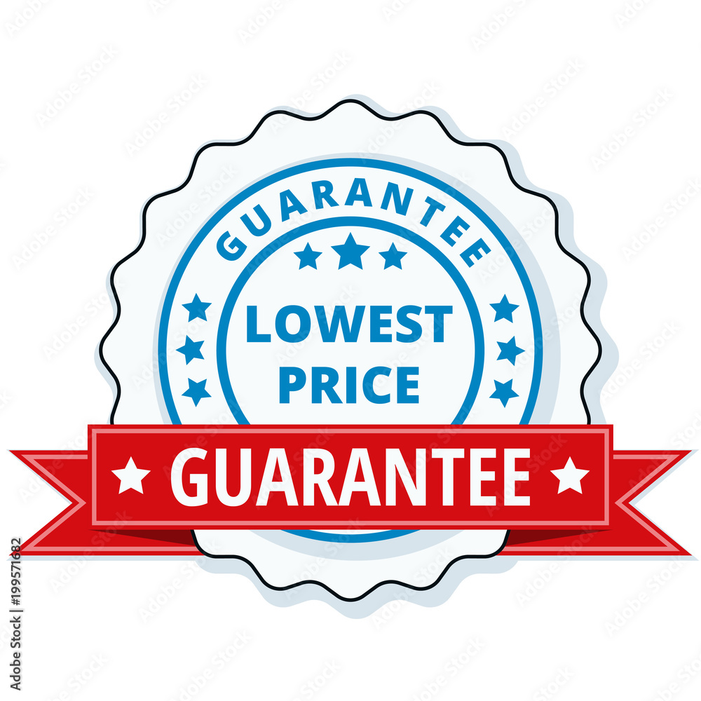 Lower Price Guarantee label illustration Lower Price Guarantee label illustration