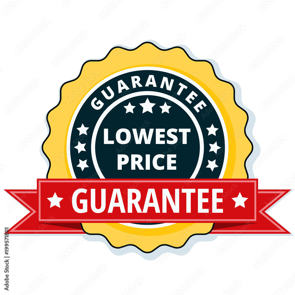 Lower Price Guarantee label illustration Lower Price Guarantee label illustration