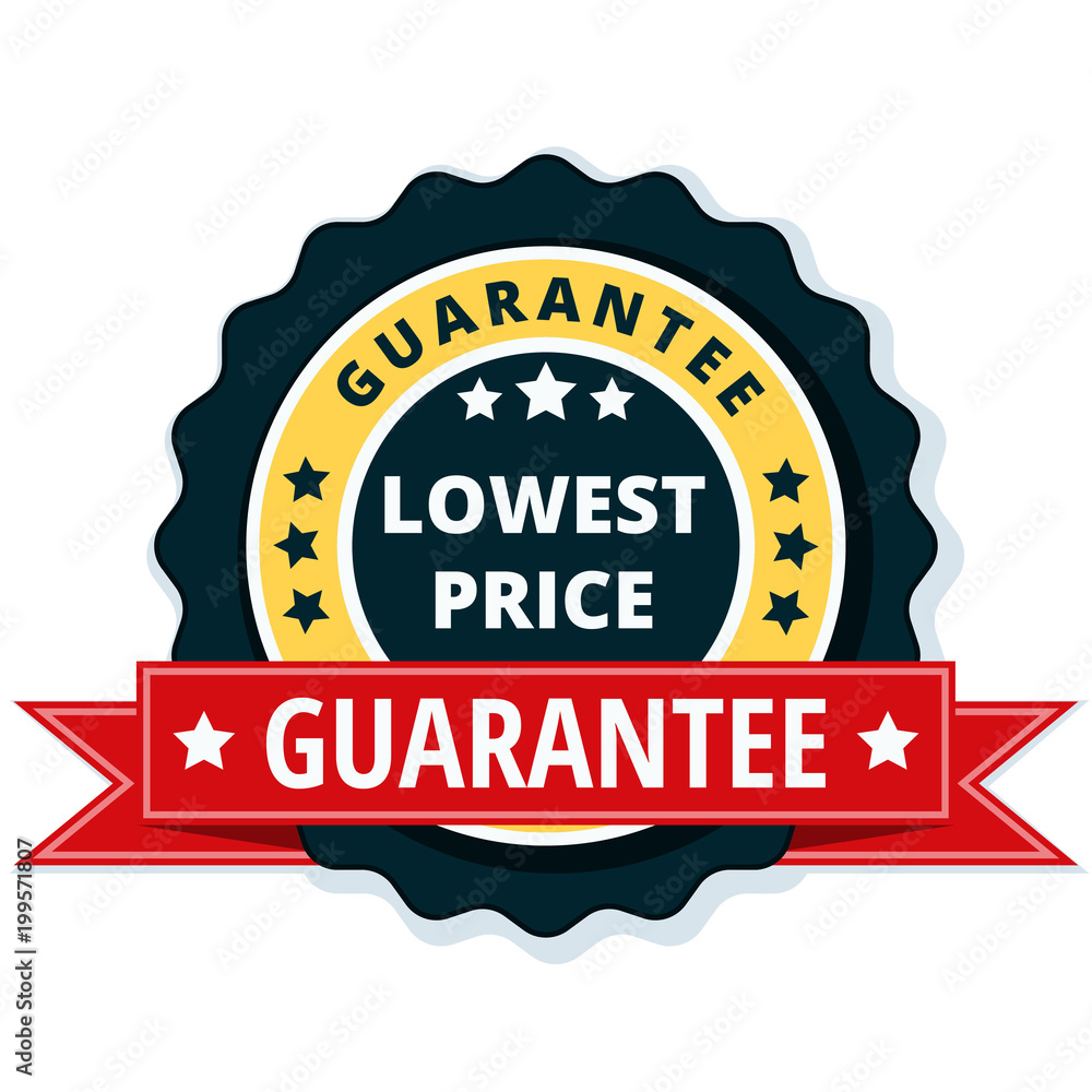 Lower Price Guarantee label illustration Lower Price Guarantee label illustration