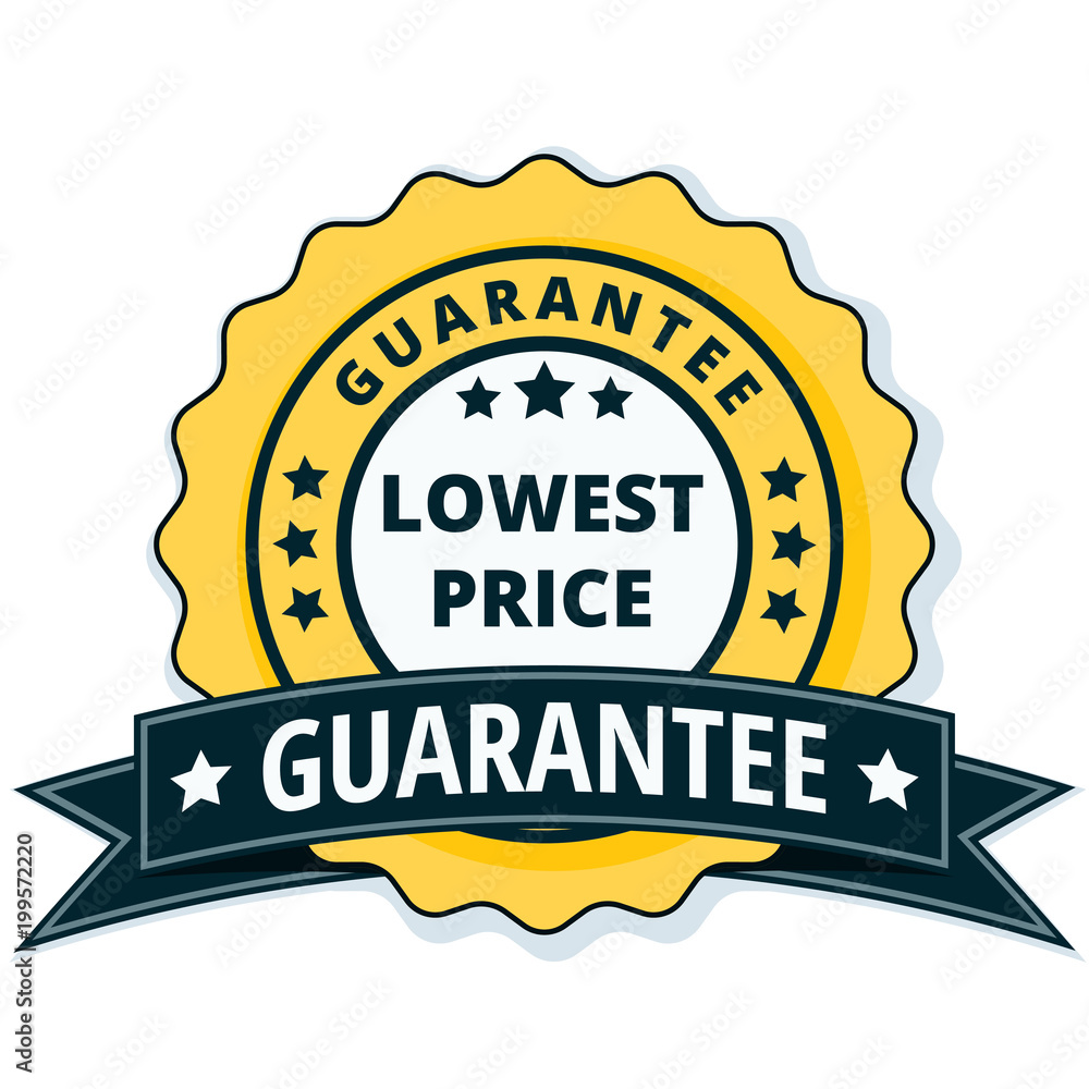 Lower Price Guarantee label illustration Lower Price Guarantee label illustration