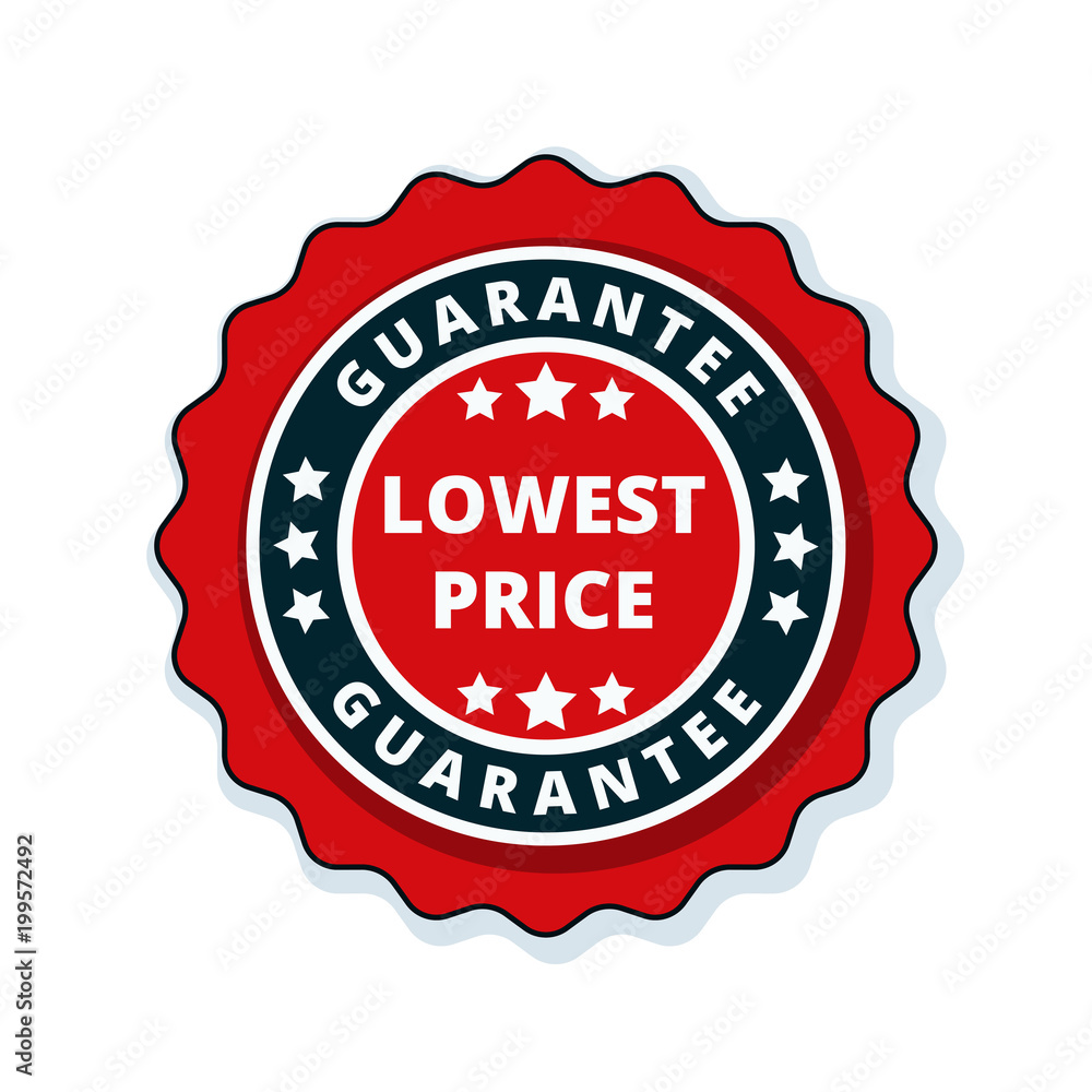 Lower Price Guarantee label illustration Lower Price Guarantee label illustration