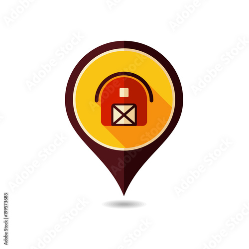 Farm barn vector pin map icon Free Download Farm barn vector pin map icon - GFXLoad