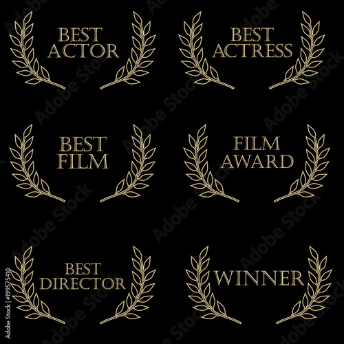 Film awards vector