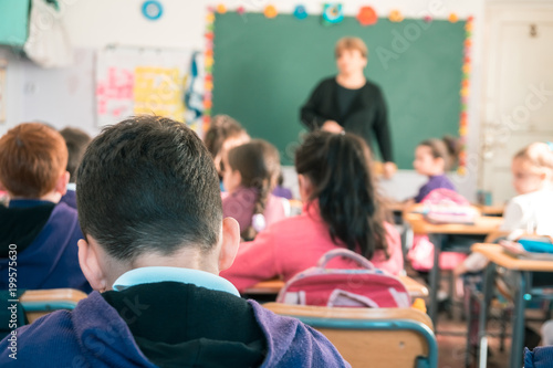 school children are participating actively in class