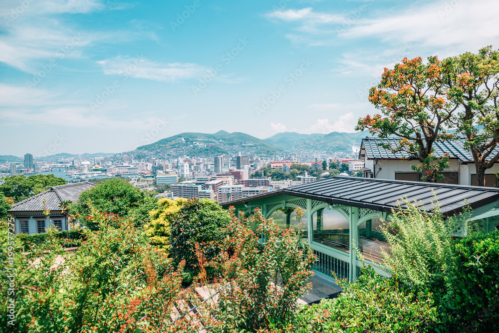Glover Garden, nature and city view in Nagasaki, Japan