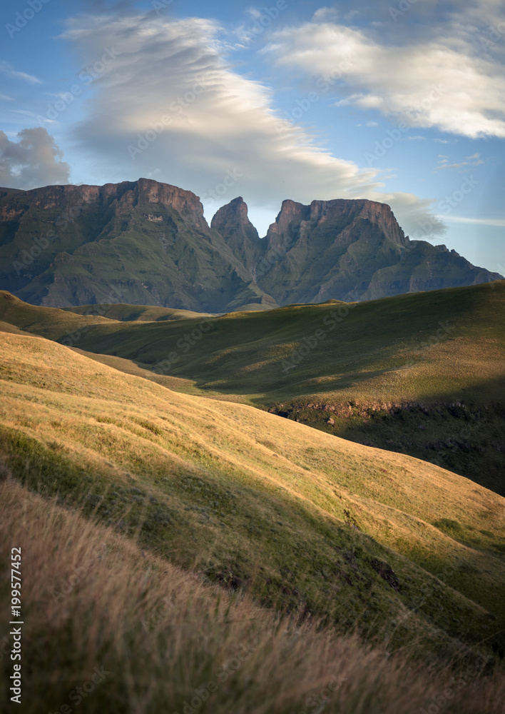 The Drakensberg's Monk's Cowl Peak and Co.