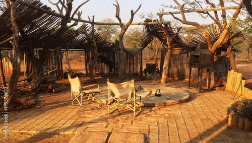 South African Safari Boma Fire Place photo