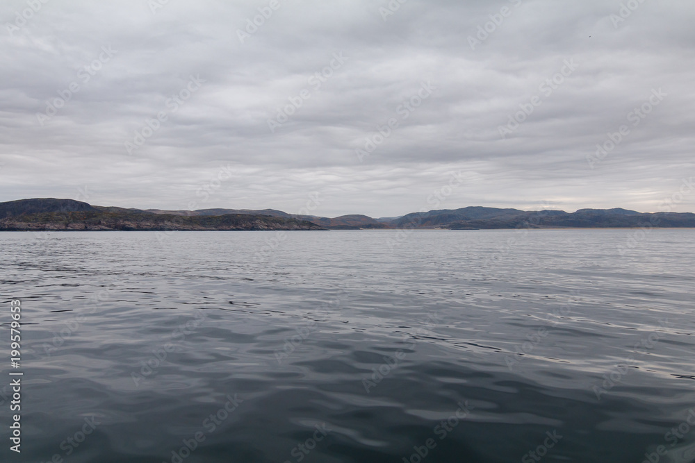 view of the coast of the Barents Sea, Teriberka, Murmansk region, Russia