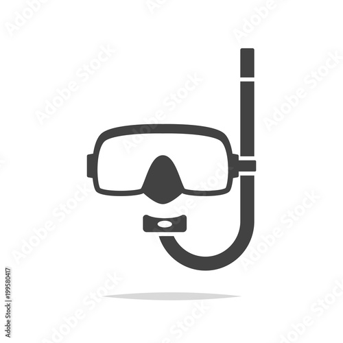 Diving mask icon vector isolated