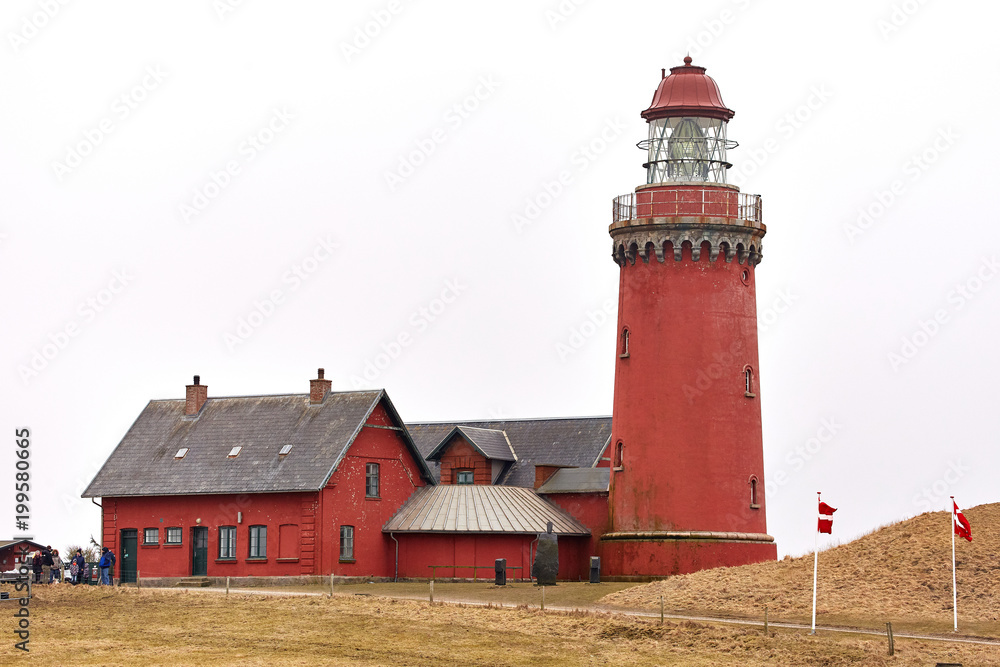 Roter Leuchtturm in Dänemark