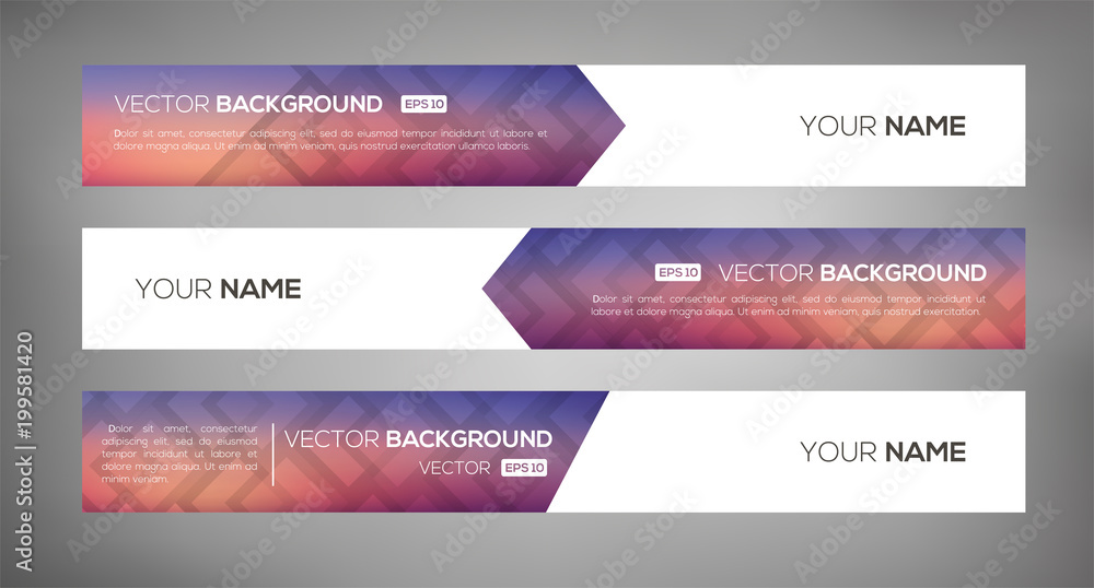 Fototapeta premium Simple geometric banners 02