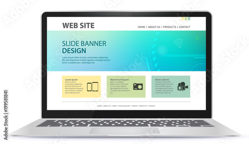 Responsive Web Site Design With Laptop Screen 