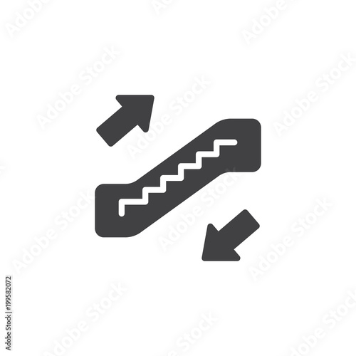 Escalator vector icon. filled flat sign for mobile concept and web design. Ladder up down arrows simple solid icon. Symbol, logo illustration. Pixel perfect vector graphics