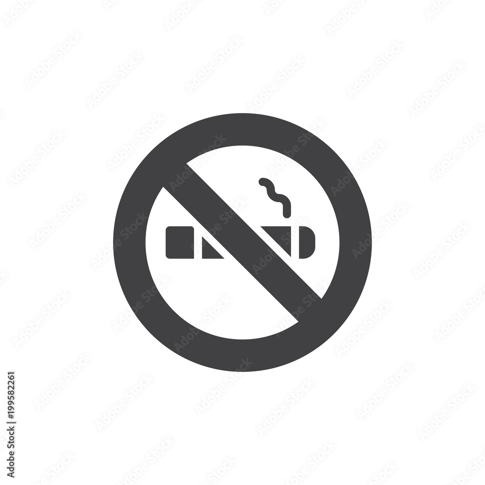 No smoking vector icon. filled flat sign for mobile concept and web design. simple solid icon. Symbol, logo illustration. Pixel perfect vector graphics No smoking vector icon. filled flat sign for mobile concept and web design. simple solid icon. Symbol, logo illustration. Pixel perfect vector graphics