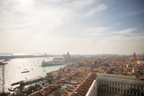 Venice. Aerial view of the Venice with Basilica di Santa Maria della Salute