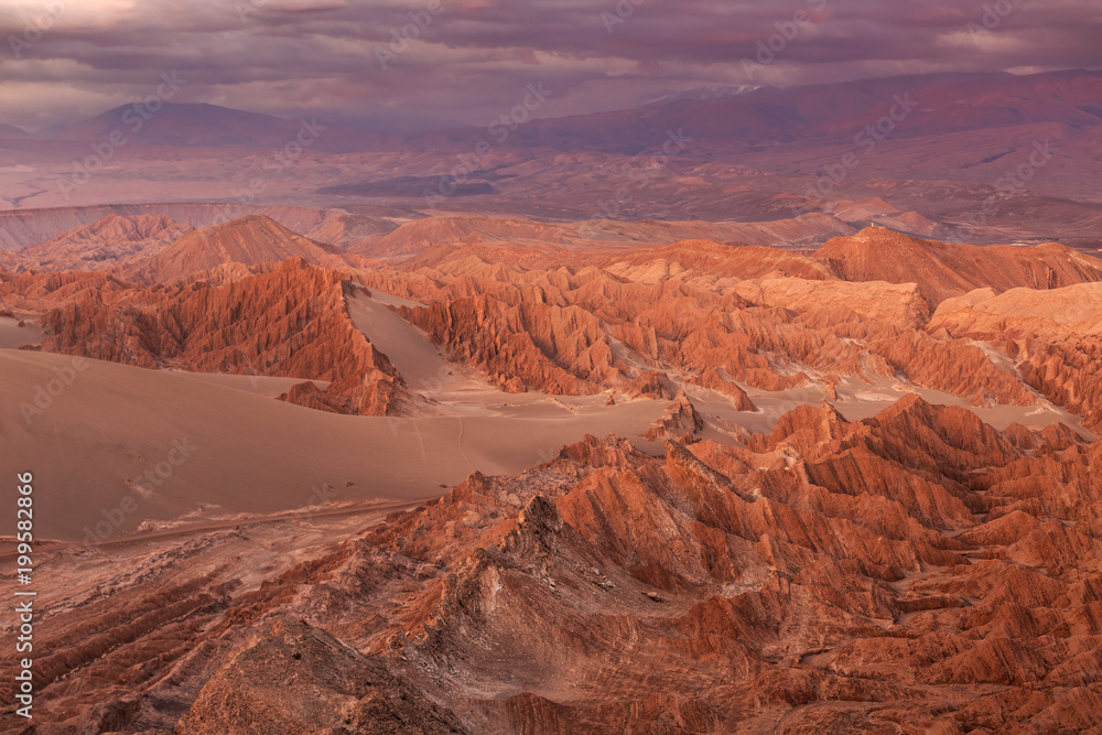 Valley of Death or Mars Valley in Atacama Desert Chile Valley of Death or Mars Valley in Atacama Desert Chile