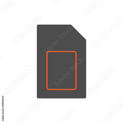 SIM card icon. Vector.