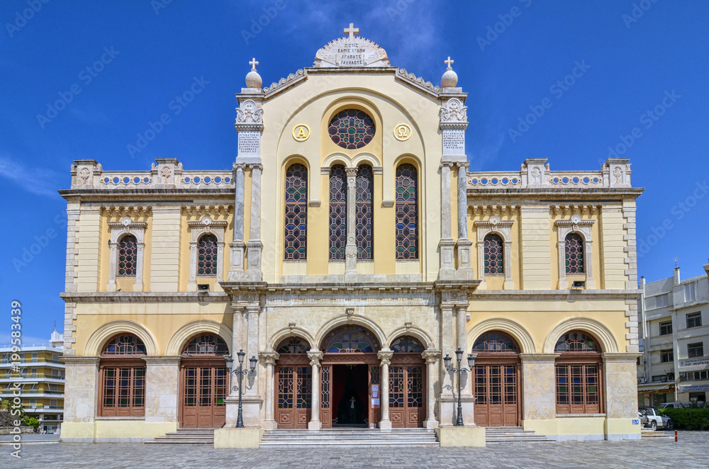 Heraklion, Crete Island / Greece: The Agios Minas Cathedral is a Greek Orthodox Cathedral in Heraklion, serving as the seat of the Archbishop of Crete. 