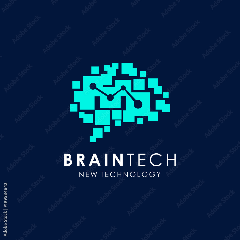 brain tech logo template. brain tech logo template.