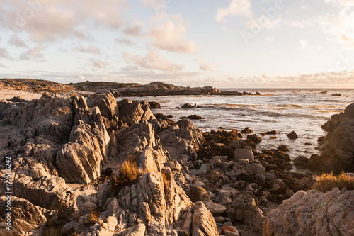 Sunset on a beach in Monterey, California