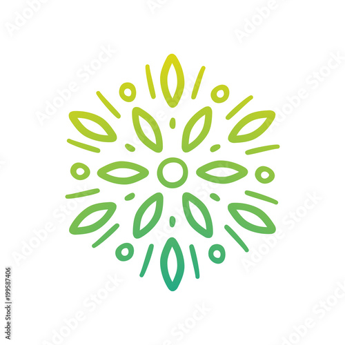 llustration of floral ornament, sign of plant elements