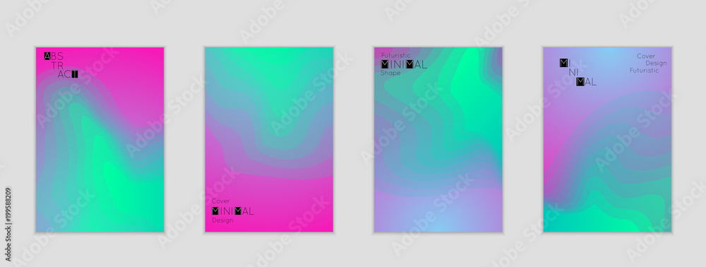 Fototapeta premium Template with Fluid gradient shape with transparent blend