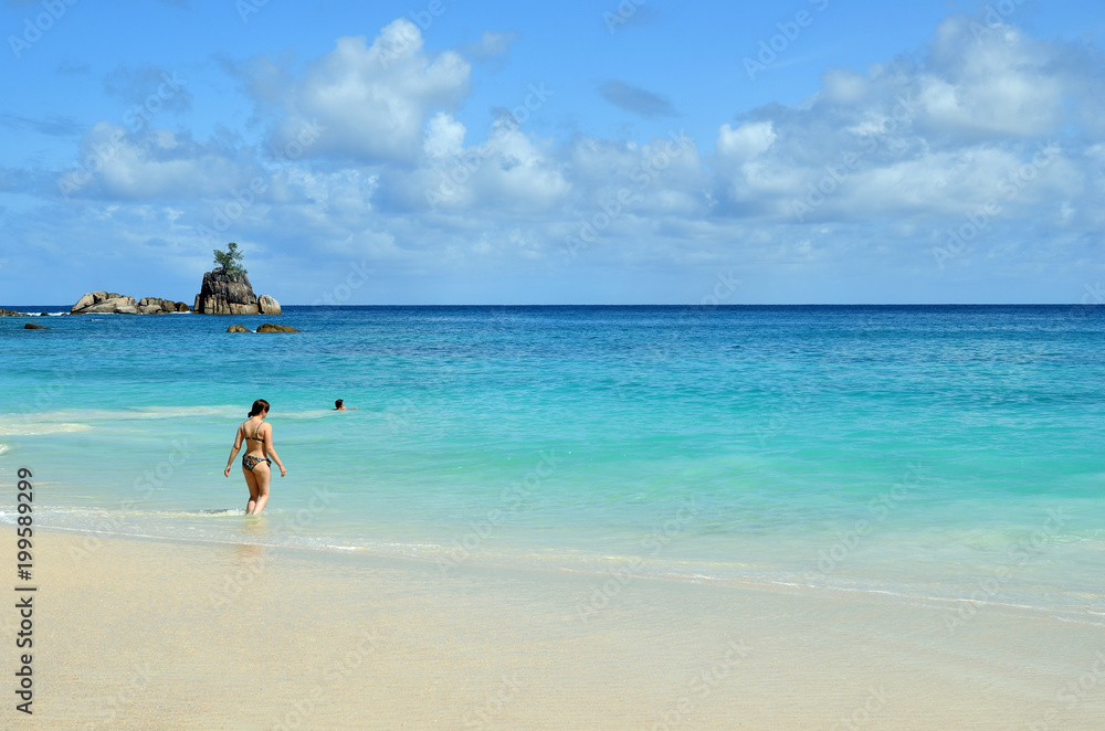 Tropical beach, Seychelles islands