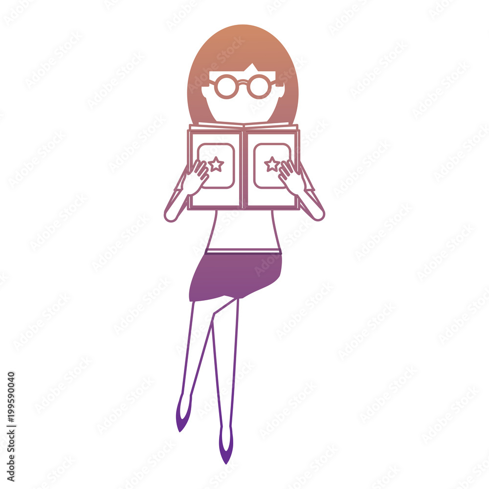 avatar woman sitting and reading a book over white background, colorful design. vector illustration avatar woman sitting and reading a book over white background, colorful design. vector illustration