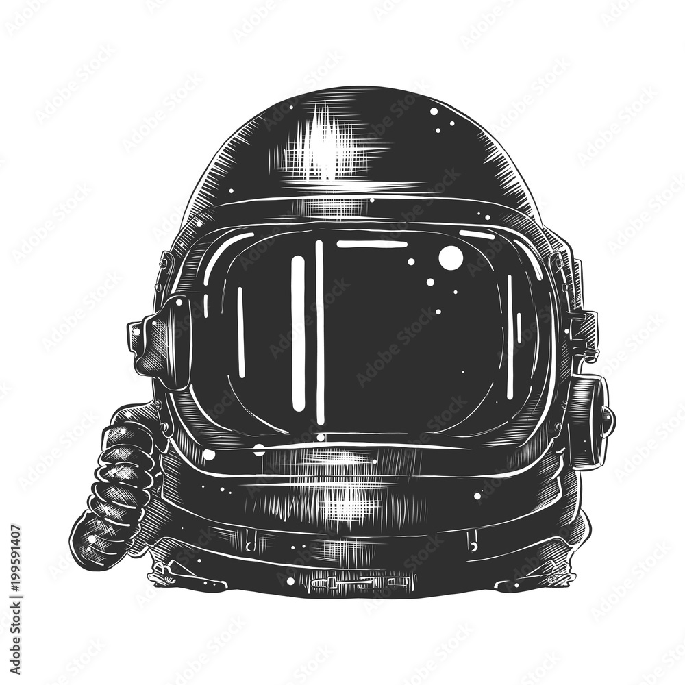 astronaut helmet illustration