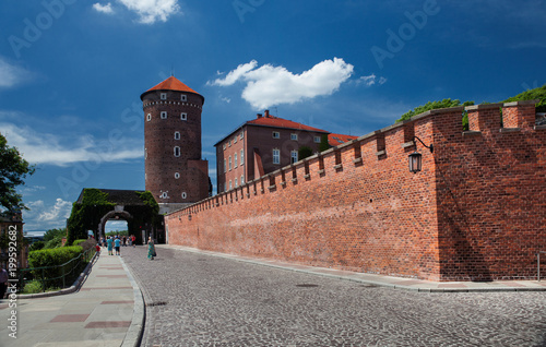 Wawel Castle in Poland. Cracow in a first capital of Poland.