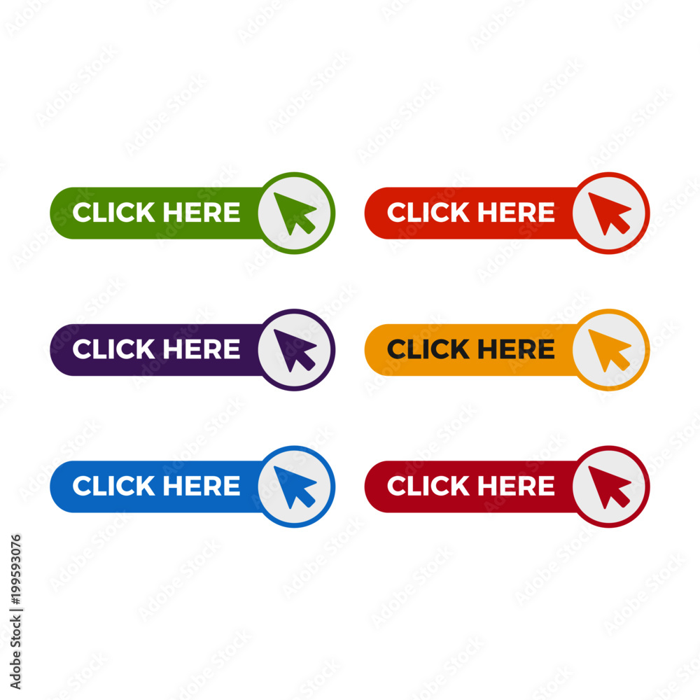 Click here button with arrow icon Click here button with arrow icon