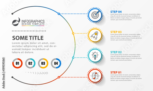 Infographic design template. Business concept with 4 steps