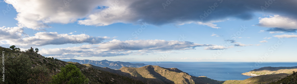 Spain Costa Brava panoramic view
