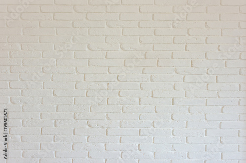 Freshly painted white brick wall background