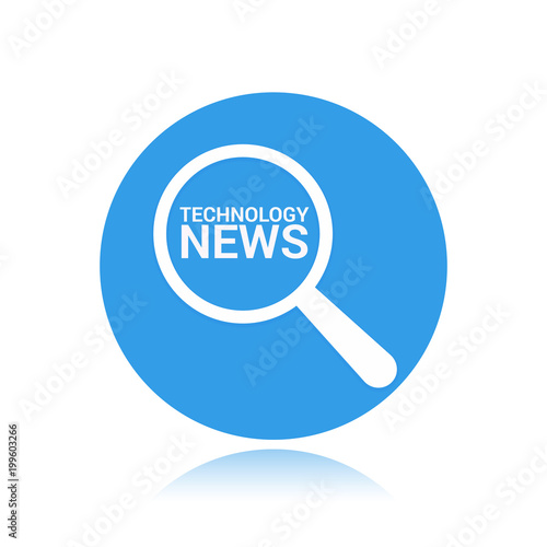 3855618 News Concept: Magnifying Optical Glass With Words Technology News