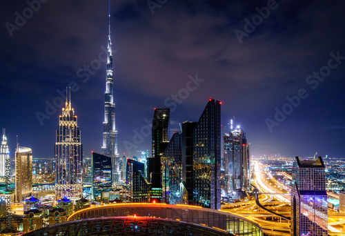 Fotografie, Tablou Dubai downtown skyline