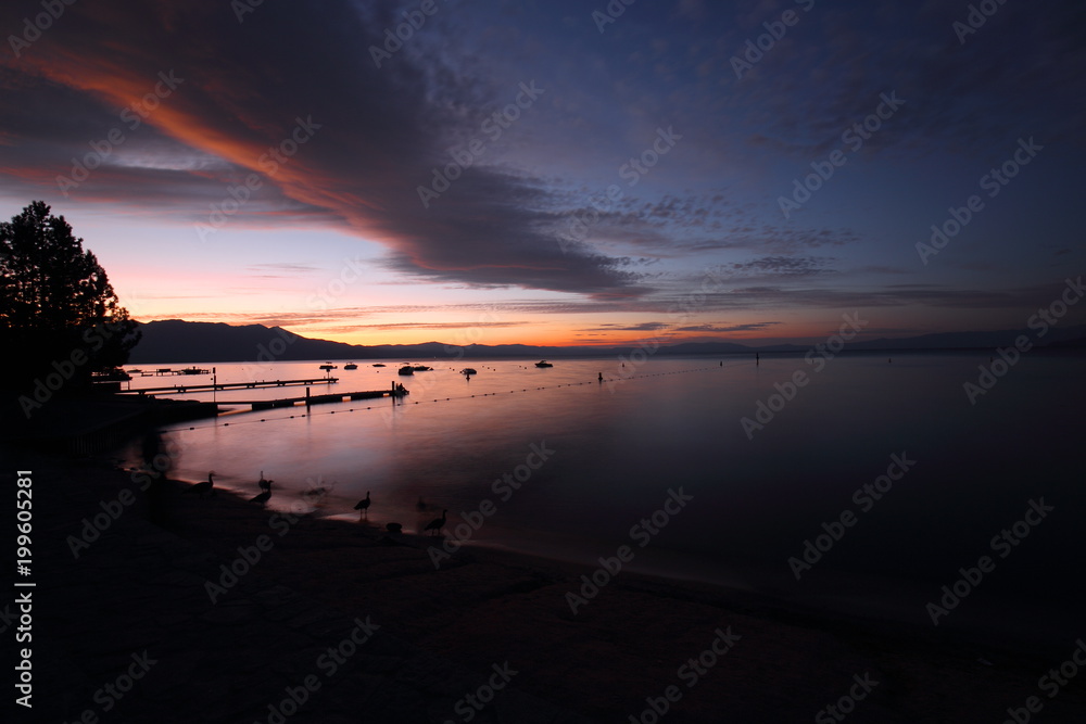 Lake Tahoe USA Kalifornien Südufer Sonnenuntergang