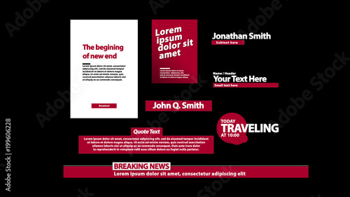 Red Smooth Reveal Overlay Elements