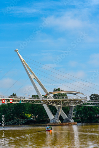 an iconic bridge in Kuching