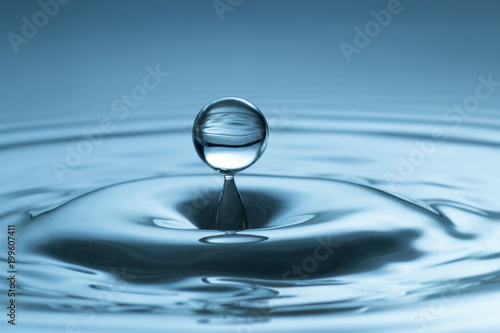 water drop, concept of purity of water and health
