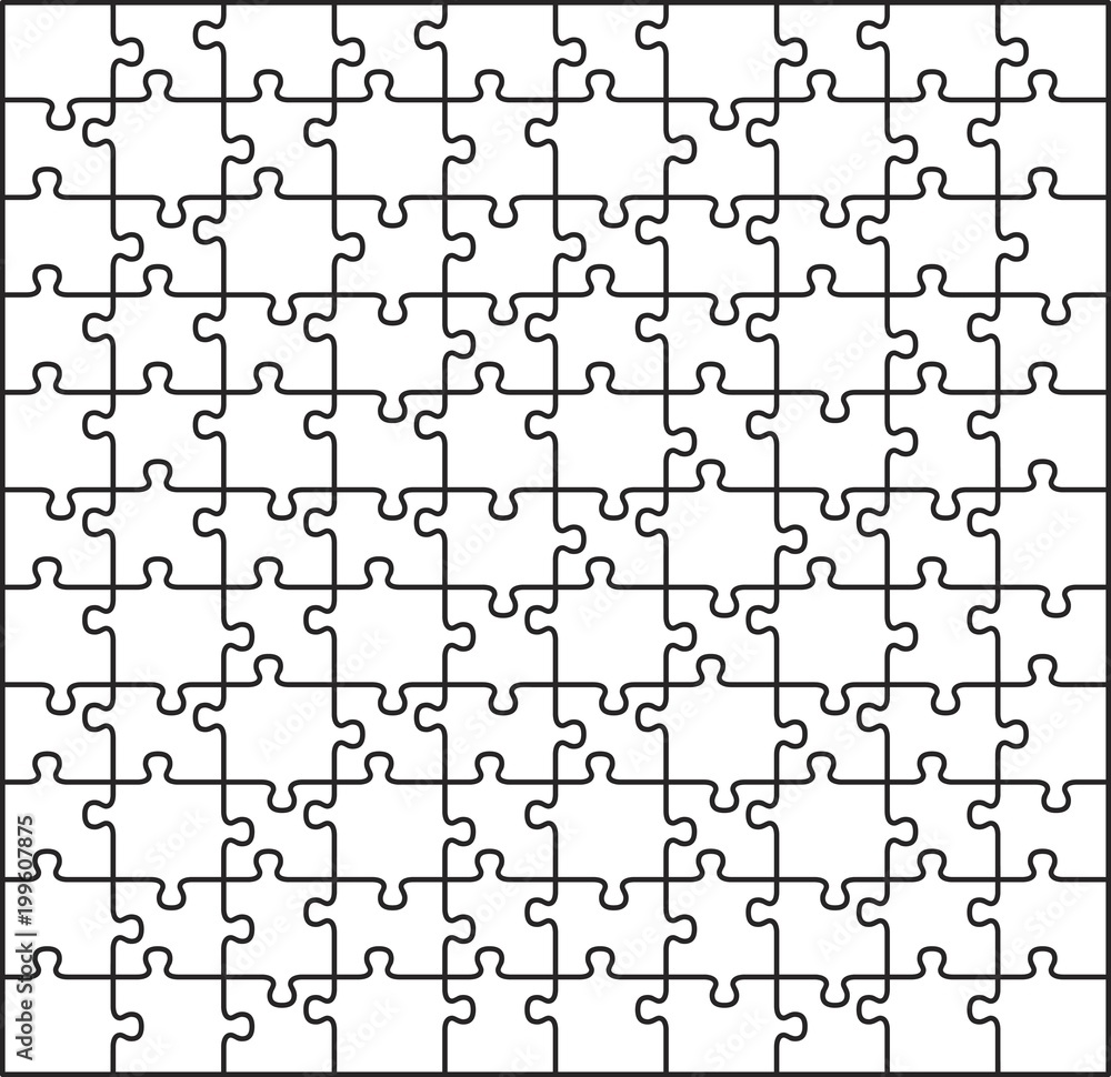 isolated puzzle pattern with 110 piece