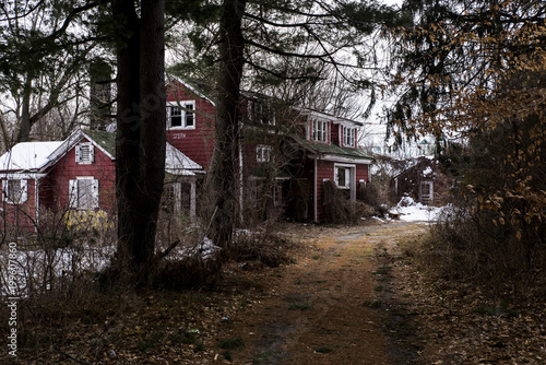 Winding One Lane Dirt Road - Abandoned Sleighton Farm School - Pennsylvania