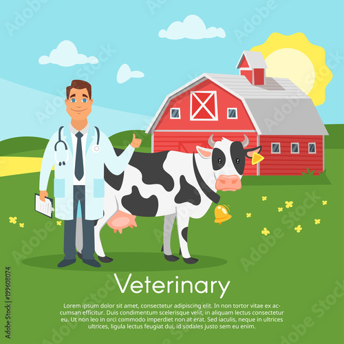doctor character with cow
