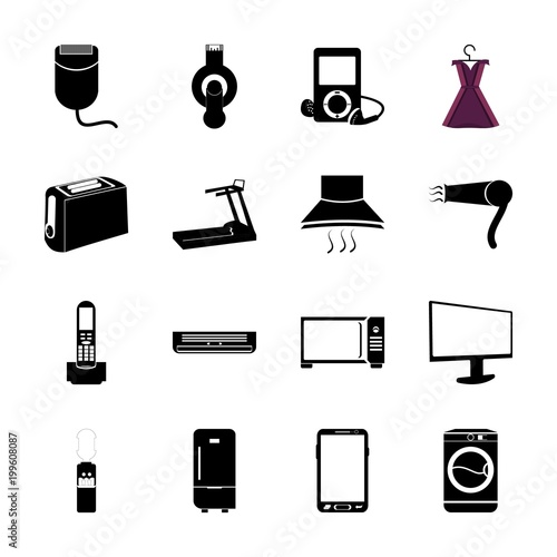 icon Electronic with modern, multimedia, flash card, house and technology
