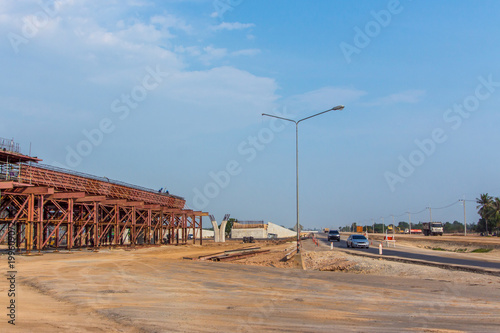 Overpass Construction for motorway Kanchanaburi Thailand