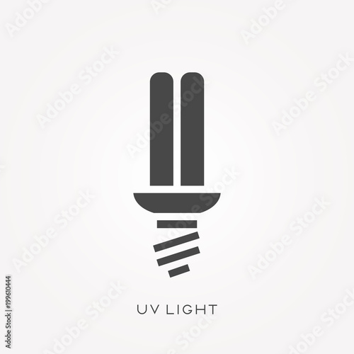 Silhouette icon UV light