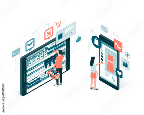 Online shopping and augmented reality