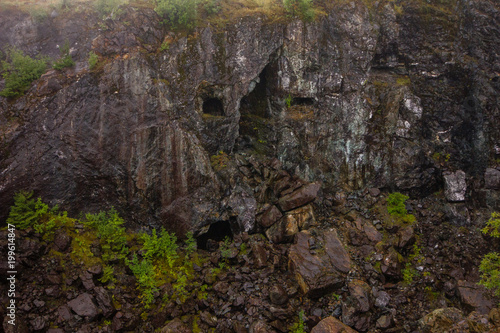 Mining technology ore mine shaft huge cavern collapsed zone