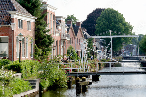 Obraz na płótnie Canal The Overdiep in Veendam w salonie