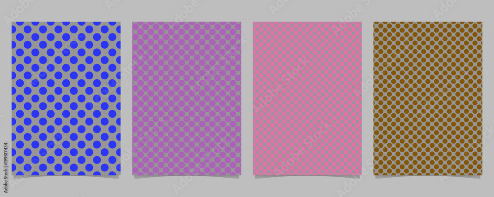 Simple abstract dotted brochure cover template set - vector flyer background graphic designs with circle pattern Simple abstract dotted brochure cover template set - vector flyer background graphic designs with circle pattern